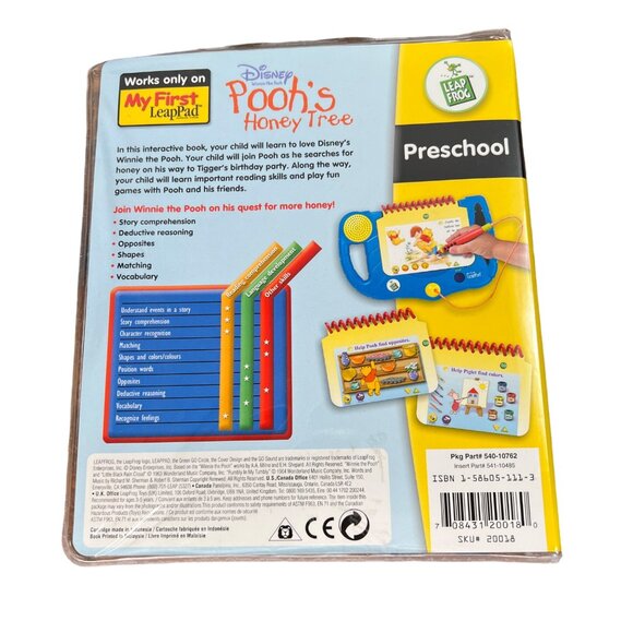 Disney Poohs Honey Tree My First LeapPad Interactive Book & Cartridge Preschool - Picture 2 of 8